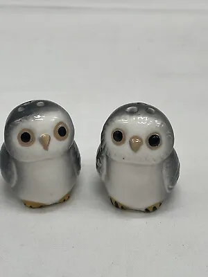 Baby Gray Owl Salt And Pepper With Plugs 2 Inches Tall  • $12