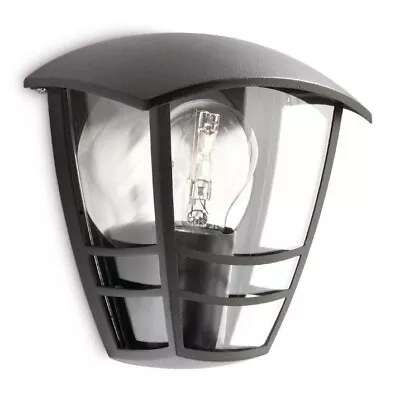 £15.99 • Buy Philips 15387/30/16 Creek Black Outdoor Flush Lantern Wall Light