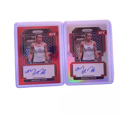 Miesha Tate Red Auto /99 Silver Lot 2 Autos 2022 UFC Prizm  SSP • $3.25