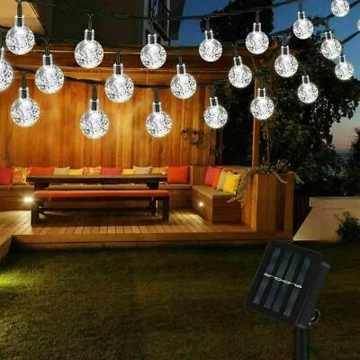 100led Solar Powered Retro Bulb String Lights Garden Outdoor Fairy Summer Lamp • £7.99