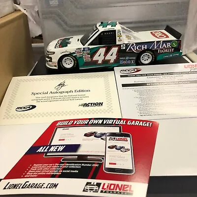 Kyle Larson #44 Rich Mar Floris / Plan B Sales 2021 Silverado AUTOGRAPHED • $114.99