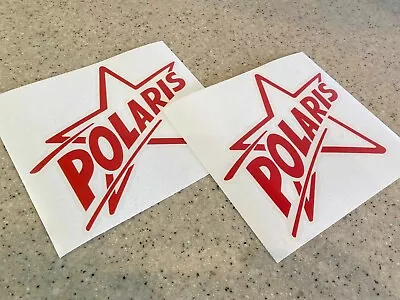 Polaris Vintage Snowmobile Decals Red 6  2-Pak FREE SHIP + FREE Fish Decal! • $14