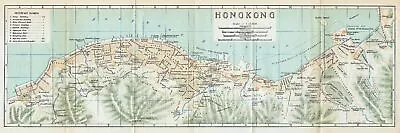 $289.99 • Buy Original 1924 Color Map Of Hong Kong, China- 香港