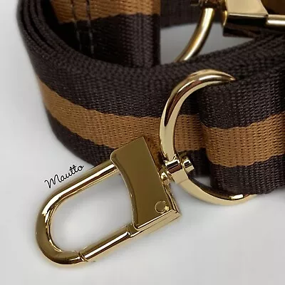 Dark Brown & Golden Honey Strap For LV Purses/Bags - Adjustable Crossbody Length • $36