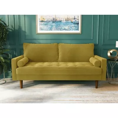 3 Seater Sofa Velvet Fabric Lounge Seat Couch Recliner • $345