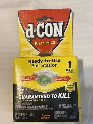 D-Con Ready-To-Use Indoor Child Resistant 2-Entry Bait & Bait Station Kills Mice • $12.99