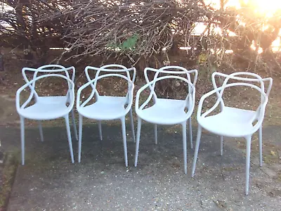 Set Of 4 Philippe Starck Kartell Masters Chairs Matt Grey From John Lewis • £325