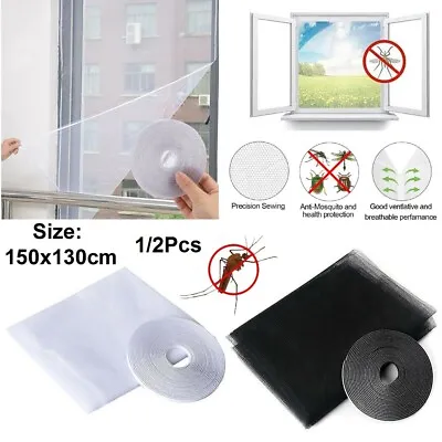 1/2Pcs Large Window Screen Mesh Net Bug Mosquito Fly Insect Moth Door Netting • £3.32