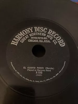 $12.99 • Buy Harmony Disc 78 RPM Banda Espanol / Prince’s Band - El Cuarto Powder A105 V++