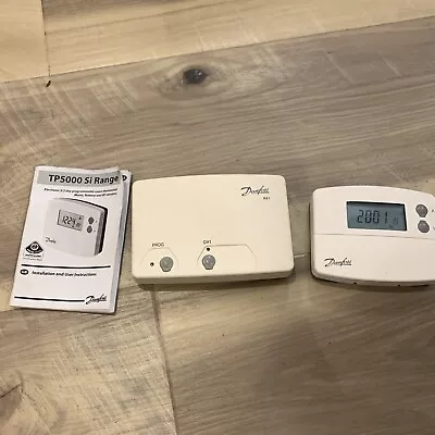 Danfoss TP5000i-RF + RX1 5/2 DAY Wireless Programmable Thermostat Plus Receiver • £100