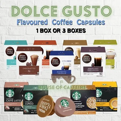 Dolce Gusto Coffee Capsules Pods NESCAFE STARBUCKS 1 Box OR 3 Pack All Flavors • $26.90