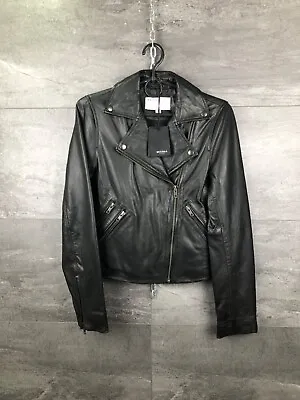 Women's Muubaa Leather Biker Jacket Size M • $148.50