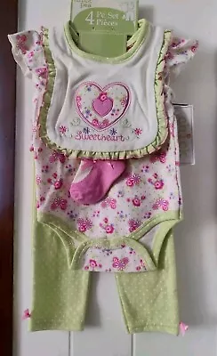 Chick Pea 4 Piece Set For Girls 3/6 Or 6/9 Months Baby Girl Outfit • $3.49