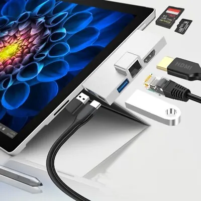 $45.85 • Buy USB3.0 Dock Station Hub PD 100w Docking Station Hub 5Gbps For Surface Pro X/9/8