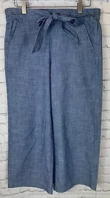 J. CREW Womens' Chambray Tie-Waist Pant Pants Size 6 • $24.99