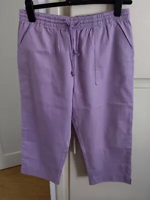 NEW DAMART Size 14 Purple. Crop Trousers • £1.50