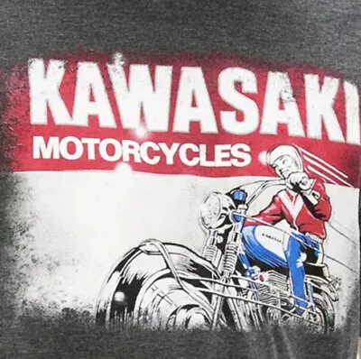 Kawasaki Ninja Mens Heritage T-Shirt KX Vulcan KRX Grey Small • $17