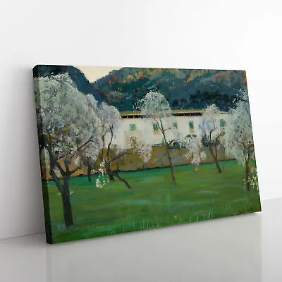 White Farmhouse By Santiago Rusinol Canvas Wall Art Print Framed Picture Decor • £29.95