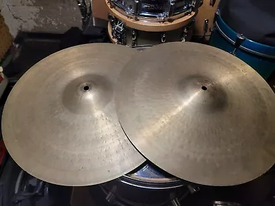 Vintage 14  Made In Italy Paper Thin Hihat Hi Hat Cymbals 578/636 Grams Ufip Vid • $199