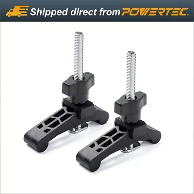 POWERTEC 71661 Mini T Track Hold Down Clamps Reinforced Plastic 2 PK • $16.99