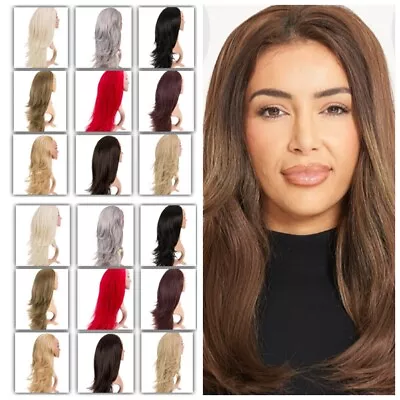 Koko Half-Head 3/4 Wig Reversible 2 Ways Straight 26″ Flicky 28″ Long Angelina • $26.95