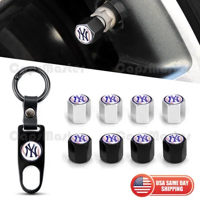 Universal Car Wheels Tire Valve Dust Stem Air Cap Keychain New York Yankees Logo • $9.99