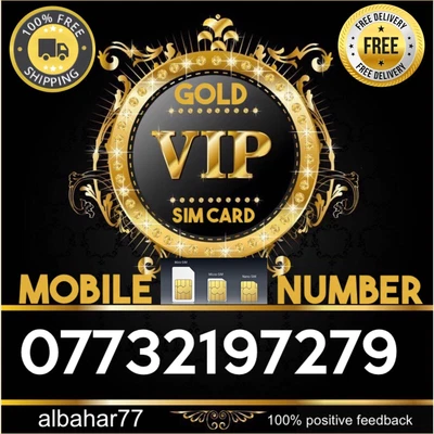 £18 • Buy GOLD EASY VIP BUSINESS MEMORABLE MOBILE NUMBER SIM Card 02