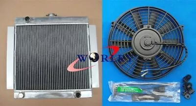 RACE ALLOY RADIATOR&14  FAN Ford Escort Mk1 Mk2 RS2000 1968-1980 MT 3 ROW 3 CORE • $195