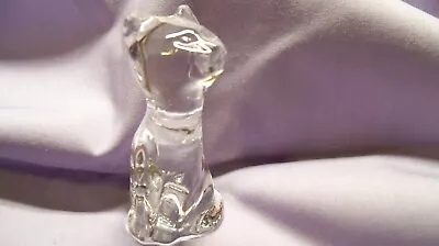 Adorable Glass Cat Figurine Vintage Estate Find • $6