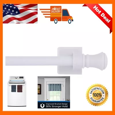 7/16  Magnetic Single Curtain Rod 16-28  White • $23.99