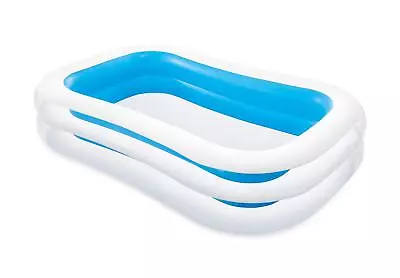 Intex Swim Centre Family Inflatable Pool 264 X 178 X 53 Cm (Blue & White) BNIB • £17.25