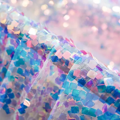 Hologram REVERSIBLE Sequin Fabric 140cm WIDE • £14.99