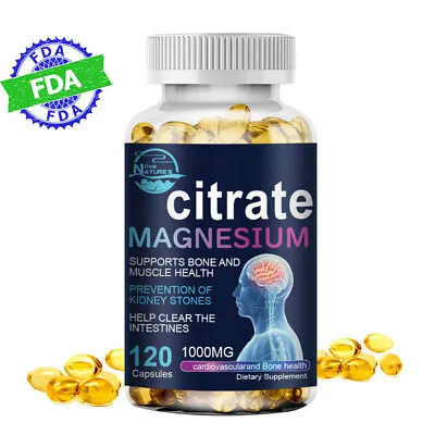 Magnesium Citrate 500mg Capsules Super Strong Effective Vegan Capsules 120 Pills • $12.98