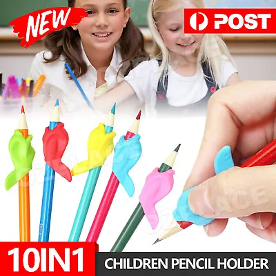 10Pcs Dolphin Pencil Grips Pencil Holder Pen Writing Aid Grip Posture Correction • $4.95