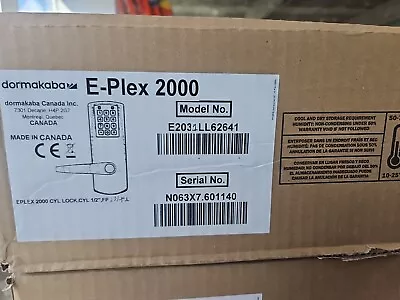 Dormakaba E-plex 2000. Electronic Lockset E2031ll62641 12-Button.  New Unopened  • $377.99