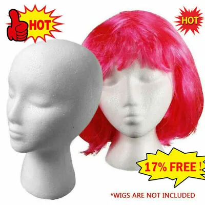 Polystyrene Foam Mannequin Head Display Model Dummy Female Wig Stand DIY • $9.10