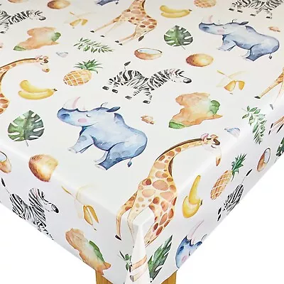 Safari Animals PVC Vinyl Wipe Clean Oilcloth Tablecloth • £90.99