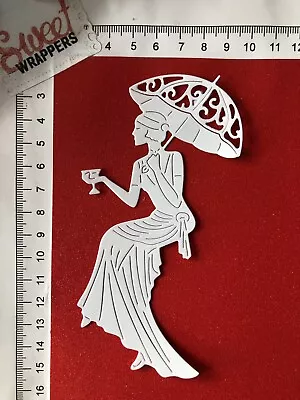 Tattered Lace 4x Die Cuts Art Deco Cocktail Lady Chic Birthday Card Friend • £6.79