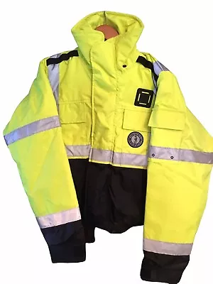 Mustang Survival Yellow Reflective Floater Jacket MJ6214 Adult Small • $99.99