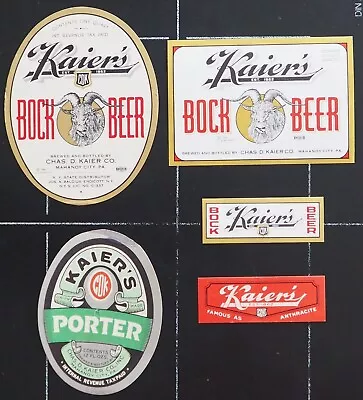 Old Labels Beer Labels Mahanoy City PA. Kaier Brewing # AC • $2.11