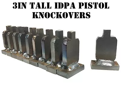 Steel Shooting Targets - IDPA Knockovers 3in. Tall - 10pcs Pistol/Rifle Plates • $41.99