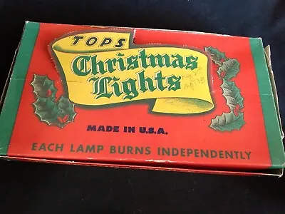 Vintage Tops Christmas Lights Twinkling With 3 Extra Bulbs  • $15