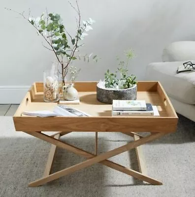 The White Company Oversized Butler's Coffee Table Natural Oak Wood Furniture • £4.99