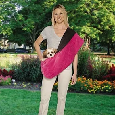 $28.69 • Buy Zack & Zoey Pink Black Reversible Sling Pet Dog Cat Hands Free Carrier