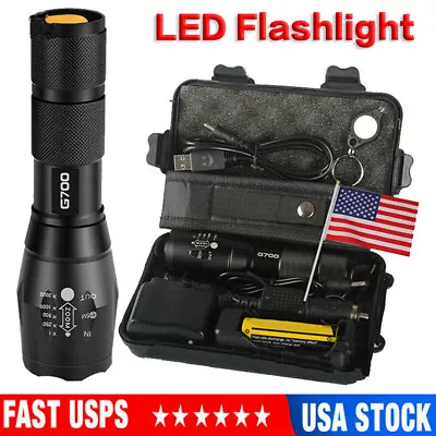 50000lm Genuine Lumitact G700 LED Tactical Flashlight Military Grade Torch Zoom • $19.99