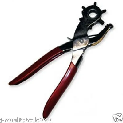 Leather Hole Punch W/ Coating Hand Pliers Punch Belt Holes Rubber Hand Tool • $8.95