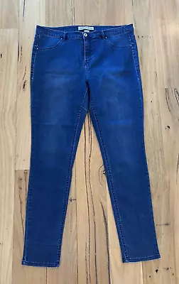 Country Road Ladies Jeans Size 16 Blue Denim Cotton Polyester Elastane • $39.95