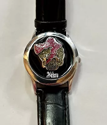 Rare ABBEY DAWN Skull Watch By Avril Lavigne Black Skeleton W/ Pink Bow & Dial • $60