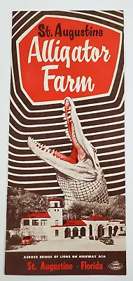 1960s Alligator Farm St Augustine Florida FL Hwy A1A Vintage Travel Brochure • $8.50