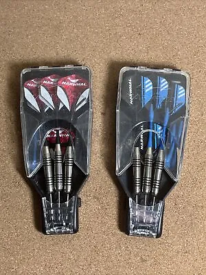 Narwhal Tournament Steel Tip Darts Lot Of 2 Sets In Compact Case • $24.99